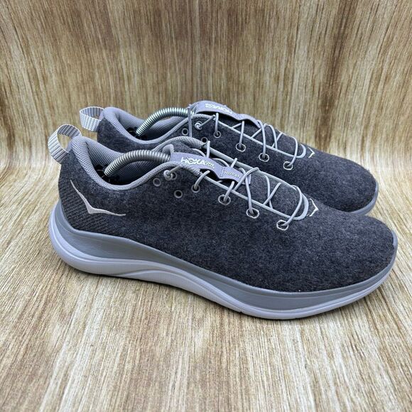 Hoka One One Shoes - Hoka One One Hupana Flow Wool Women's Size 8 B Grey Running Shoes 1105590 DSWD